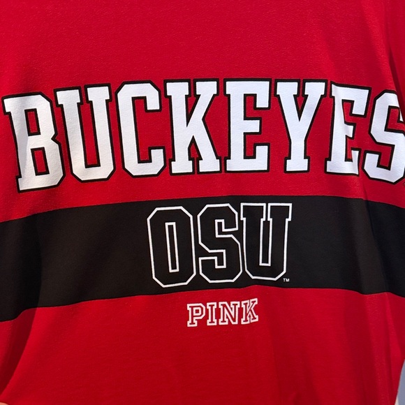 PINK Victoria's Secret Red OSU Buckeyes Top - Picture 2 of 5